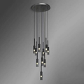 Kacey Postmodern Round Glass Chandelier for Staircase
