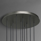 Kacey Postmodern Round Glass Chandelier for Staircase