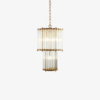 Double Monza 9-Light Glass Chandelier