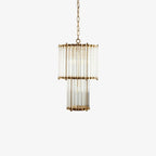 Double Monza 9-Light Glass Chandelier