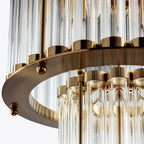 Double Monza 9-Light Glass Chandelier