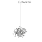 Nordic Modern Stainless Steel Round Decorative Chandelier for Dining Living Room Bar Cafe