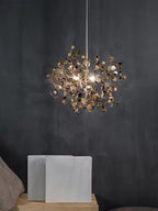 Nordic Modern Stainless Steel Round Decorative Chandelier for Dining Living Room Bar Cafe