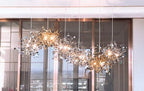 Nordic Modern Stainless Steel Round Decorative Chandelier for Dining Living Room Bar Cafe