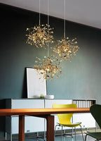 Nordic Modern Stainless Steel Round Decorative Chandelier for Dining Living Room Bar Cafe
