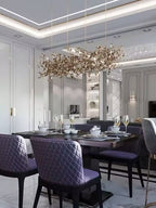 Nordic Modern Stainless Steel Round Decorative Chandelier for Dining Living Room Bar Cafe