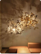 Nordic Modern Stainless Steel Round Decorative Chandelier for Dining Living Room Bar Cafe