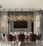 Nordic Modern Stainless Steel Round Decorative Chandelier for Dining Living Room Bar Cafe