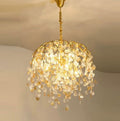 Modern Luxury Metal and Glass Leaf Branch Chandelier for Living, Dining, Bedroom