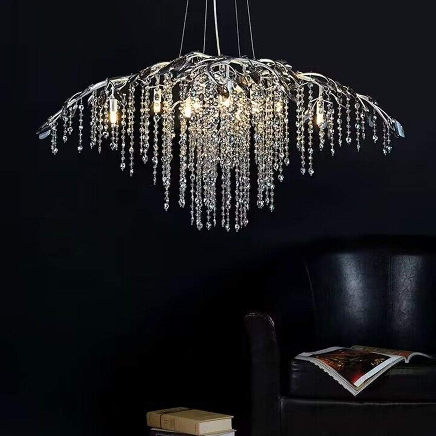 New Luxury Branch Crystal Pendant Chandelier Designer Creative Art Dining Room / living Room Light