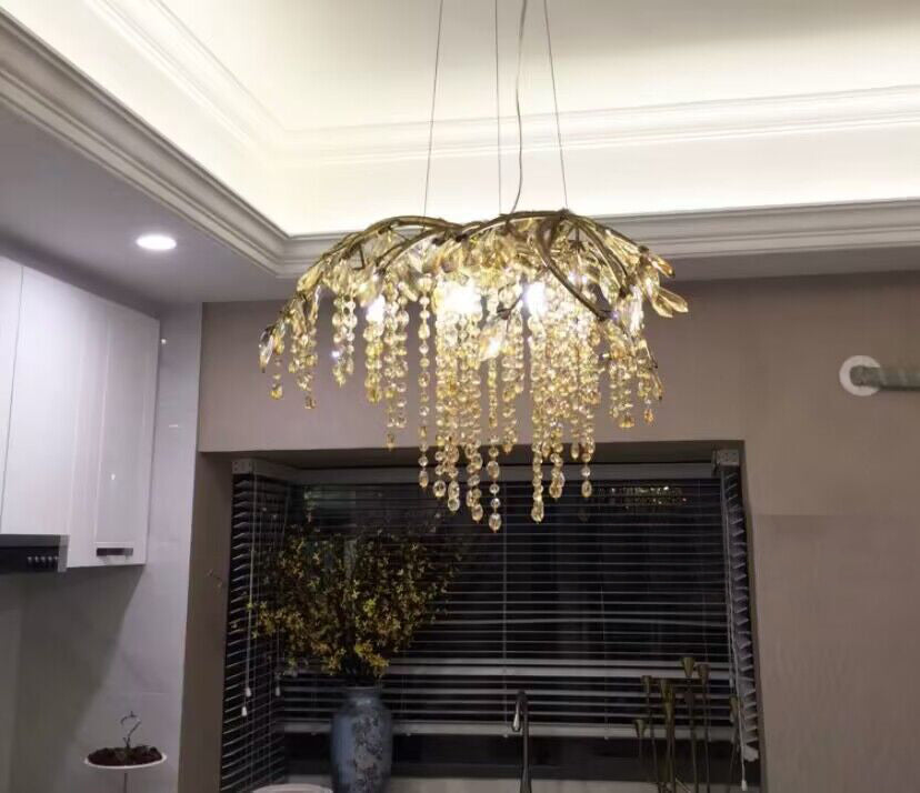 New Luxury Branch Crystal Pendant Chandelier Designer Creative Art Dining Room / living Room Light