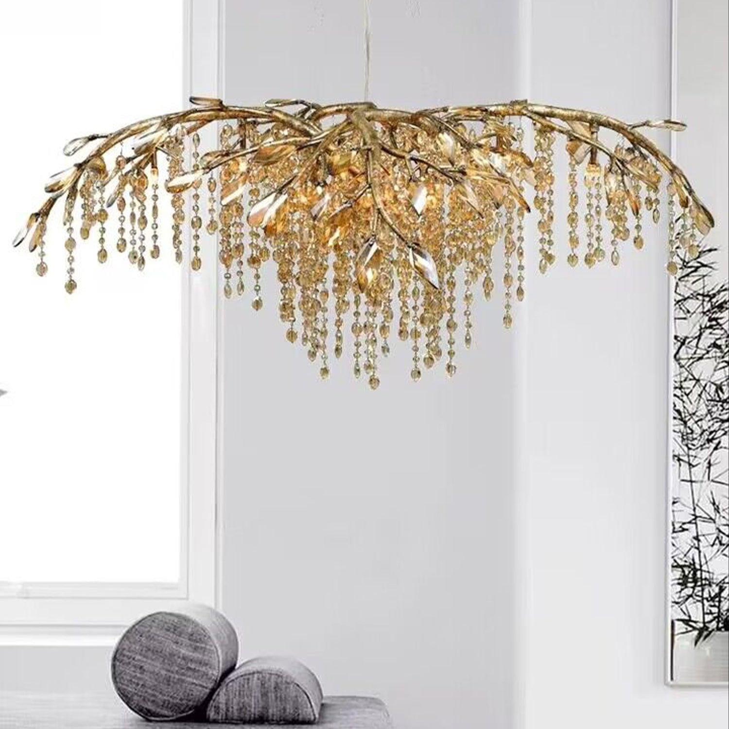 New Luxury Branch Crystal Pendant Chandelier Designer Creative Art Dining Room / living Room Light
