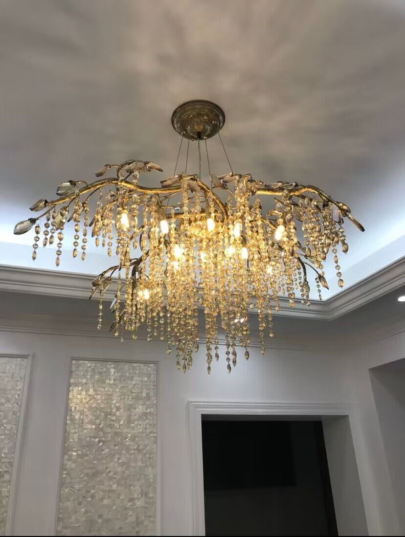 New Luxury Branch Crystal Pendant Chandelier Designer Creative Art Dining Room / living Room Light