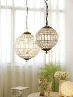 Vintage Sphere Crystal Chandelier with Dark Bronze or French Gold Finish – Designer Metal &