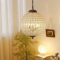 Vintage Sphere Crystal Chandelier with Dark Bronze or French Gold Finish – Designer Metal &
