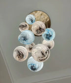 Nordic Planet Multi-Light Globe Staircase Chandelier