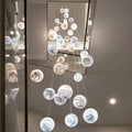 Nordic Planet Multi-Light Globe Staircase Chandelier