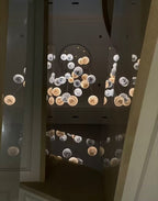 Nordic Planet Multi-Light Globe Staircase Chandelier