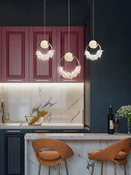 Modern Crystal Butterfly Pendant Light with Gold / chrome Finish Stainless Steel Frame LED