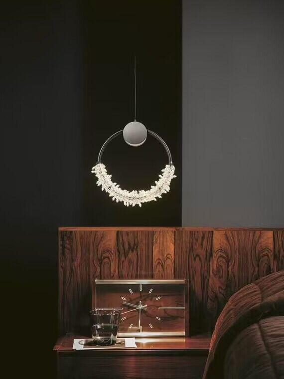 Modern Crystal Butterfly Pendant Light with Gold / chrome Finish Stainless Steel Frame LED