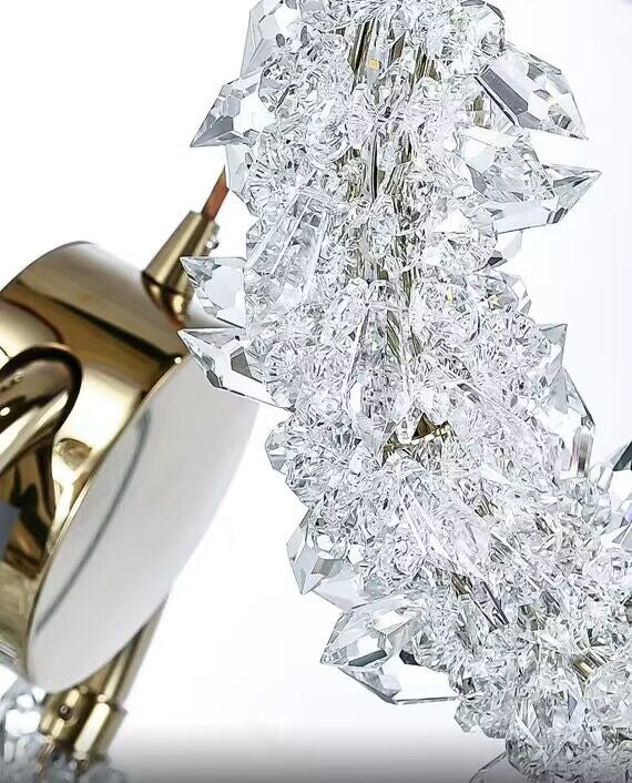 Modern Crystal Butterfly Pendant Light with Gold / chrome Finish Stainless Steel Frame LED