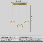 Modern Crystal Butterfly Pendant Light with Gold / chrome Finish Stainless Steel Frame LED