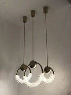 Modern Crystal Butterfly Pendant Light with Gold / chrome Finish Stainless Steel Frame LED