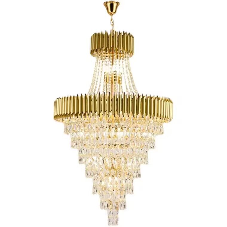 Extra Large Modern Spiral Multi-Layer Crystal Chandelier with Gold or Black Finish, High-Quality Materials for