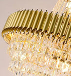 Extra Large Modern Spiral Multi-Layer Crystal Chandelier with Gold or Black Finish, High-Quality Materials for