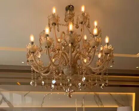 European Luxury Living Room Crystal Chandelier Vintage Candle Chandelier Dining Room Decorative Light