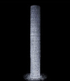 Oversized Silver Crystal Long Ceiling Chandelier Art Designer Column Waterfall Decorative