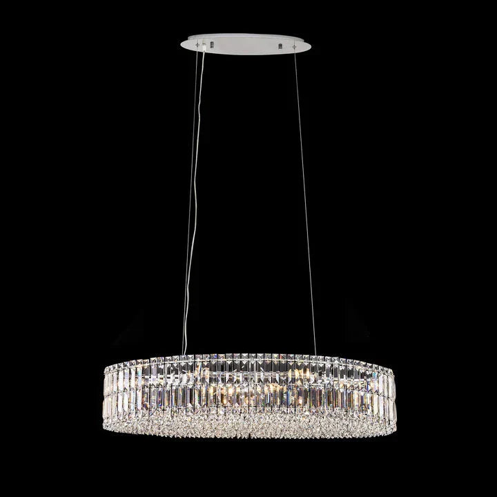 Modern Silver Ceiling Round / rectangle Crystal Chandelier Set for Living Room / dining Room / Bedroom