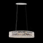 Modern Silver Ceiling Round / rectangle Crystal Chandelier Set for Living Room / dining Room / Bedroom