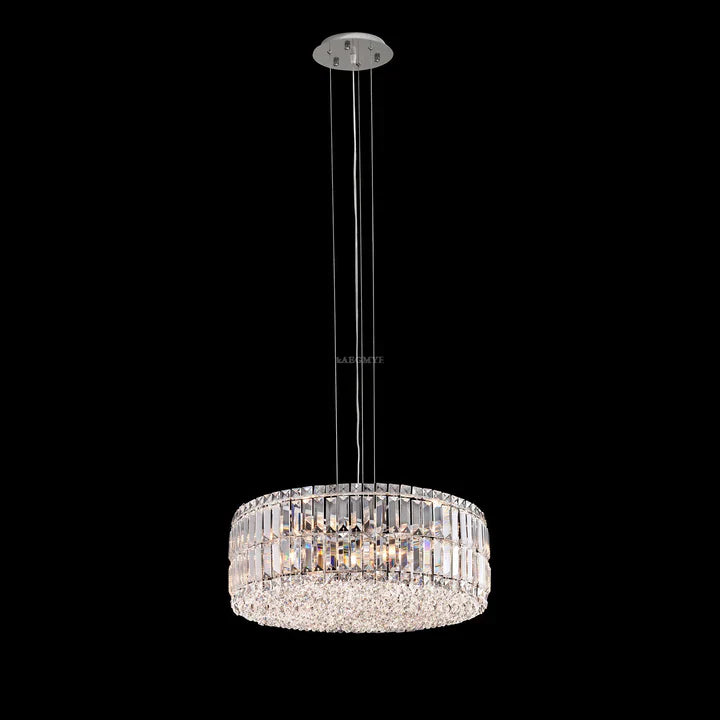 Modern Silver Ceiling Round / rectangle Crystal Chandelier Set for Living Room / dining Room / Bedroom