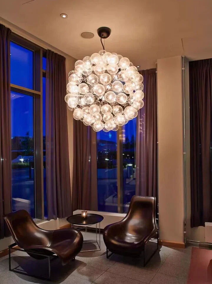 Italian Designer Creative Glass Ball Chandelier Scandinavian Dandelion Hallway / entryway / staircase Light