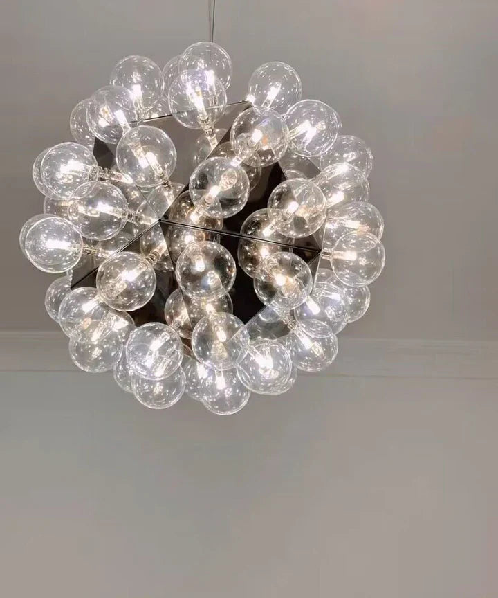 Italian Designer Creative Glass Ball Chandelier Scandinavian Dandelion Hallway / entryway / staircase Light