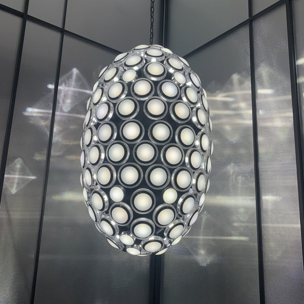 Modern Art Egg-Shaped Chandelier Iconic Eyes LED Pendant Light for Dining Room / living Room