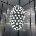 Modern Art Egg-Shaped Chandelier Iconic Eyes LED Pendant Light for Dining Room / living Room