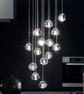 American Cascade Spiral Cherry Crystal Air Bubbles Pendant Chandelier for Staircase