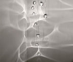 American Cascade Spiral Cherry Crystal Air Bubbles Pendant Chandelier for Staircase