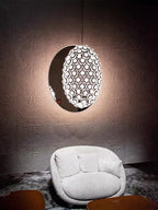 Modern Art Egg-Shaped Chandelier Iconic Eyes LED Pendant Light for Dining Room / living Room