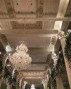Traditional Candle-Shaped Crystal Chandelier with K9 Crystal Finish for Staircase Foyer Living