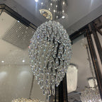 Extra Large Modern Ball Ceiling Crystal Chandelier for Staircase / big-Foyer,hallway,entryway