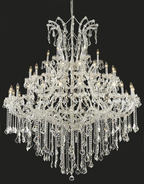 Oversized European Chrome Classic Candle Branch Crystal Chandelier for 2-Story / duplex Buildings