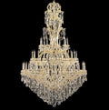 Oversized Luxury Traditional Gold / chrome Candle Branch Crystal Chandelier for 2-Story / duplex Buildings