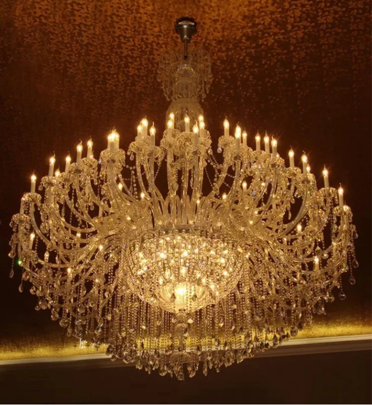 Extra Large Classic Traditional Crystal Chandelier 60 / 72 / 90 Lights for Hotel, Showroom, Foyer , Wedding