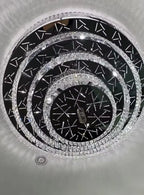Oversized Modern Creative Flush Mount Round Multi-Layers Crystal Pendant Chandelier for Living / dining Room /
