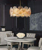 Light Luxury Art Design Creative Round Multi-Tiered Glass Chandelier for Living Room / bedroom