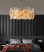 Light Luxury Art Design Creative Round Multi-Tiered Glass Chandelier for Living Room / bedroom