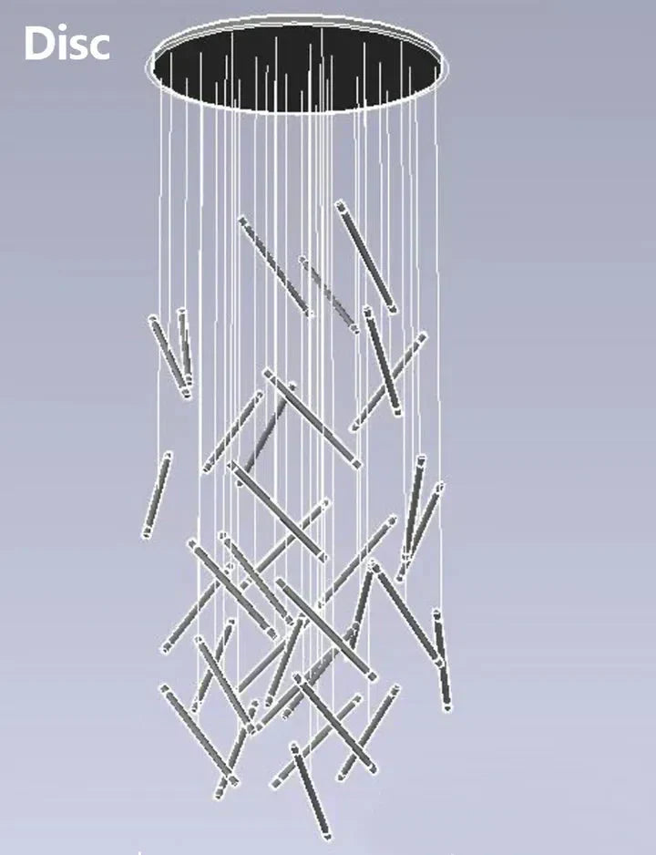 Modern Italian Creative Art Sticks Ceiling Chandelier for Living Room / staircase / hotel Lobby